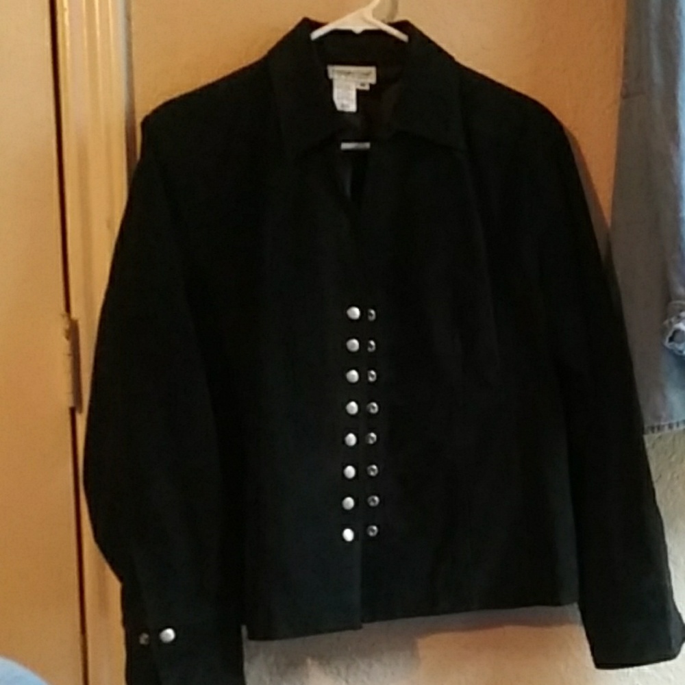Black genuine suede jacket